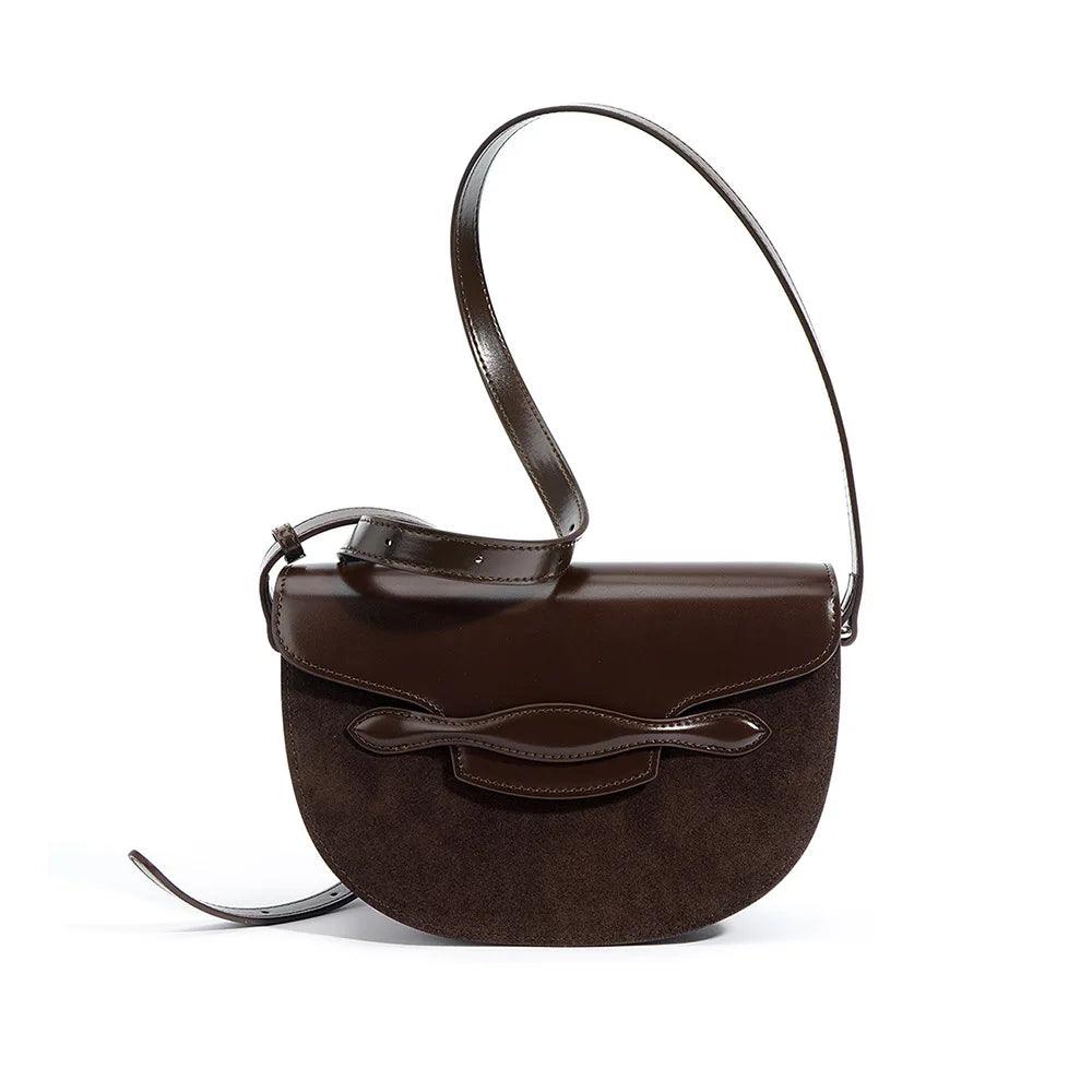 Genuine Cowhide Leather Shoulder Bag - Eyeamsassy