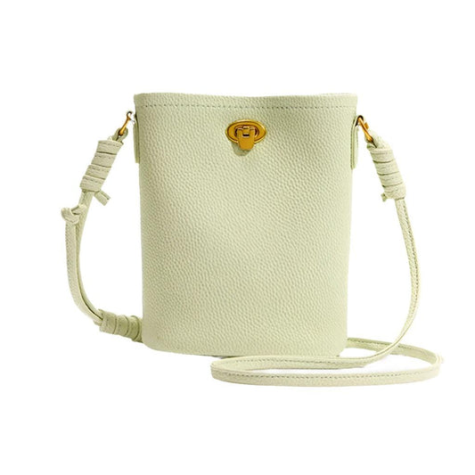 Genuine Leather Mobile Phone Mini Bucket Bag - Eyeamsassy