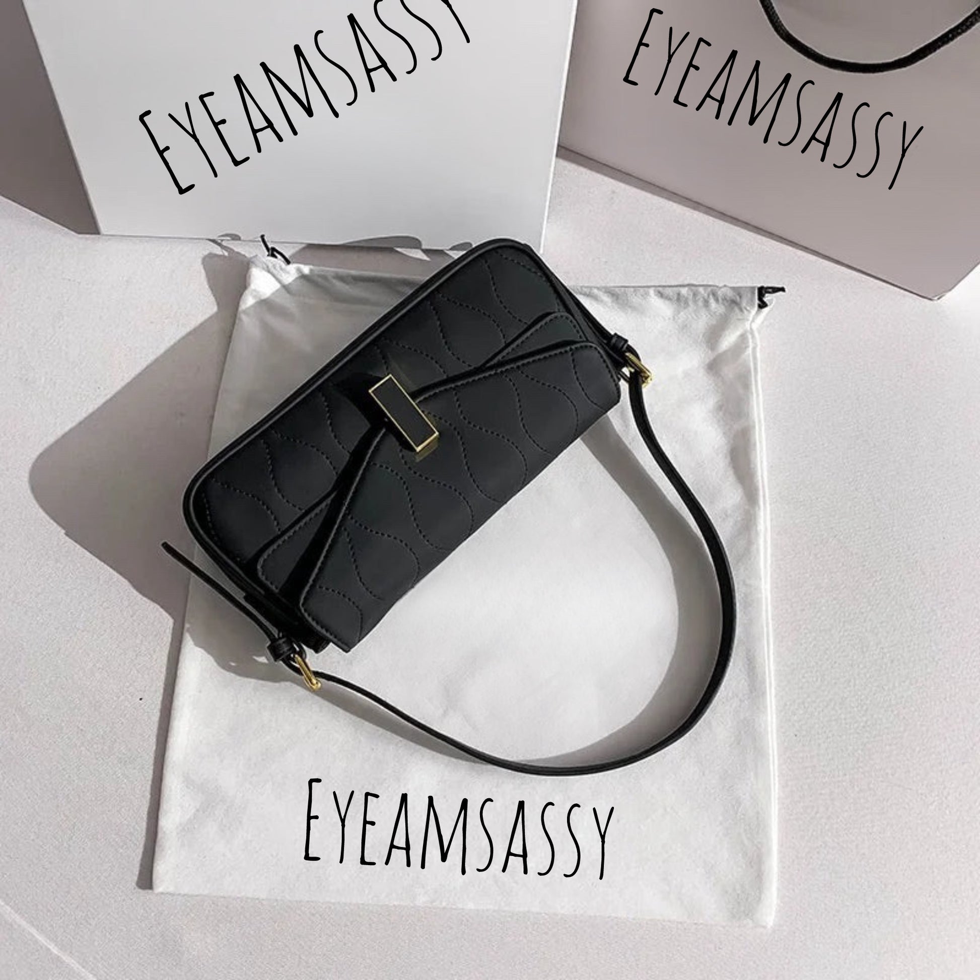 PU Leather Shoulder Bag - Eyeamsassy